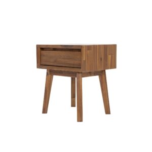 Gia 1 Drawer Nightstand - Warm Pecan