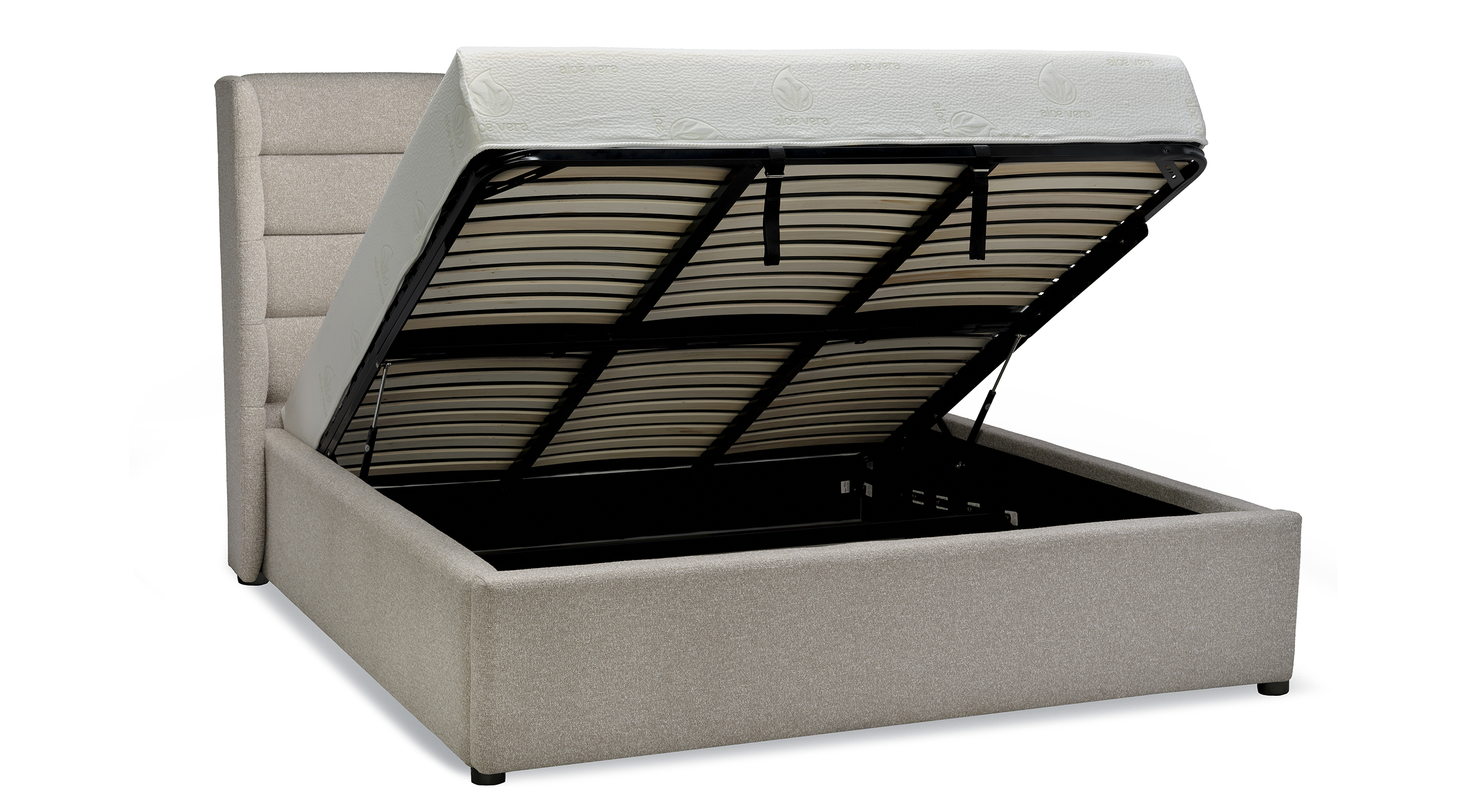 Stylus Berlin King Storage Bed - Mitte Taupe - Image 2