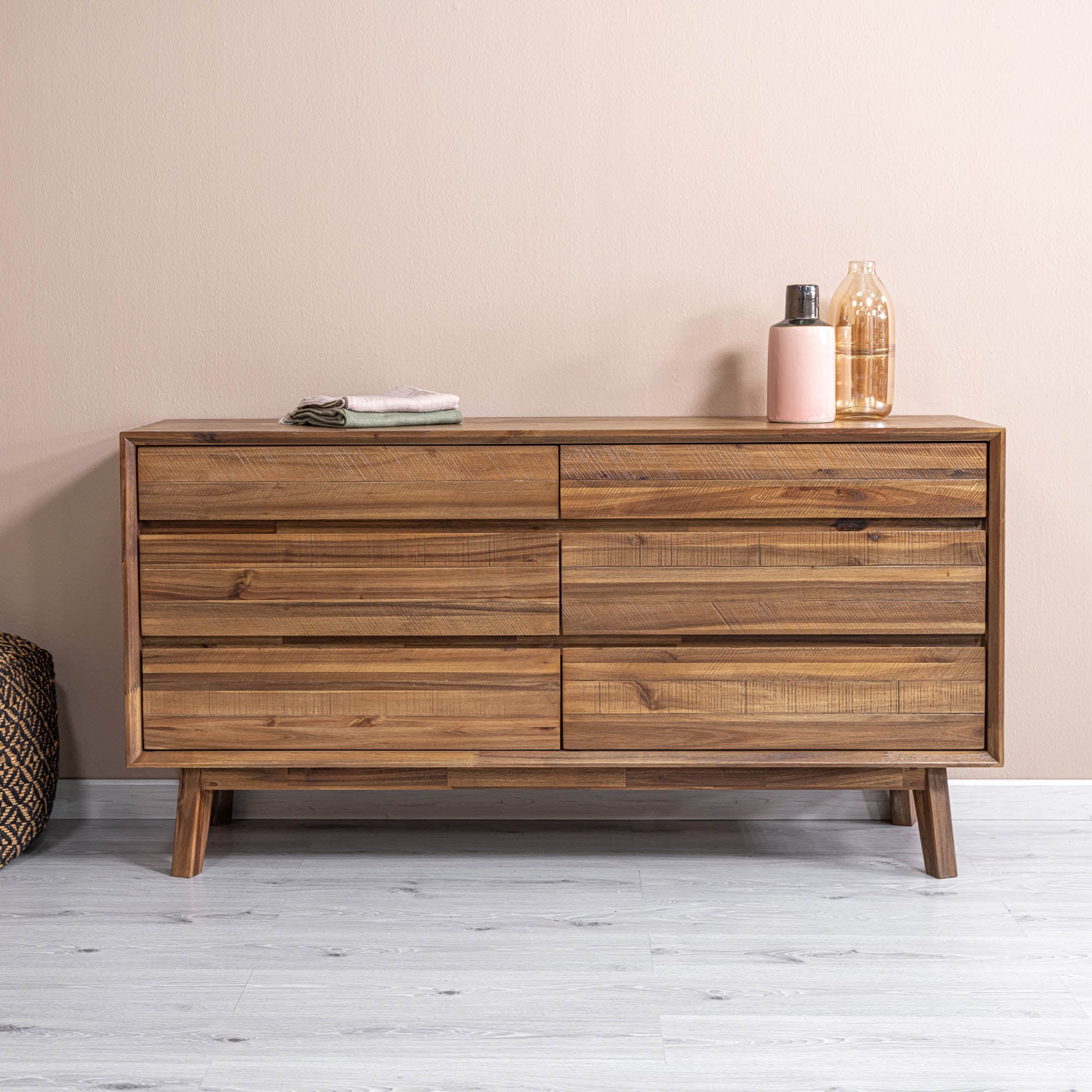 Gia 6 Drawer Dresser - Warm Pecan - Image 2