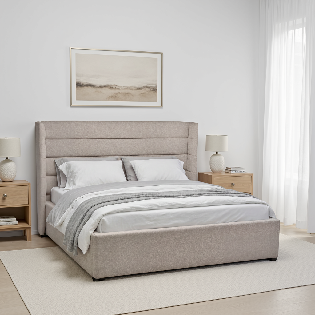 Stylus Berlin King Storage Bed - Mitte Taupe