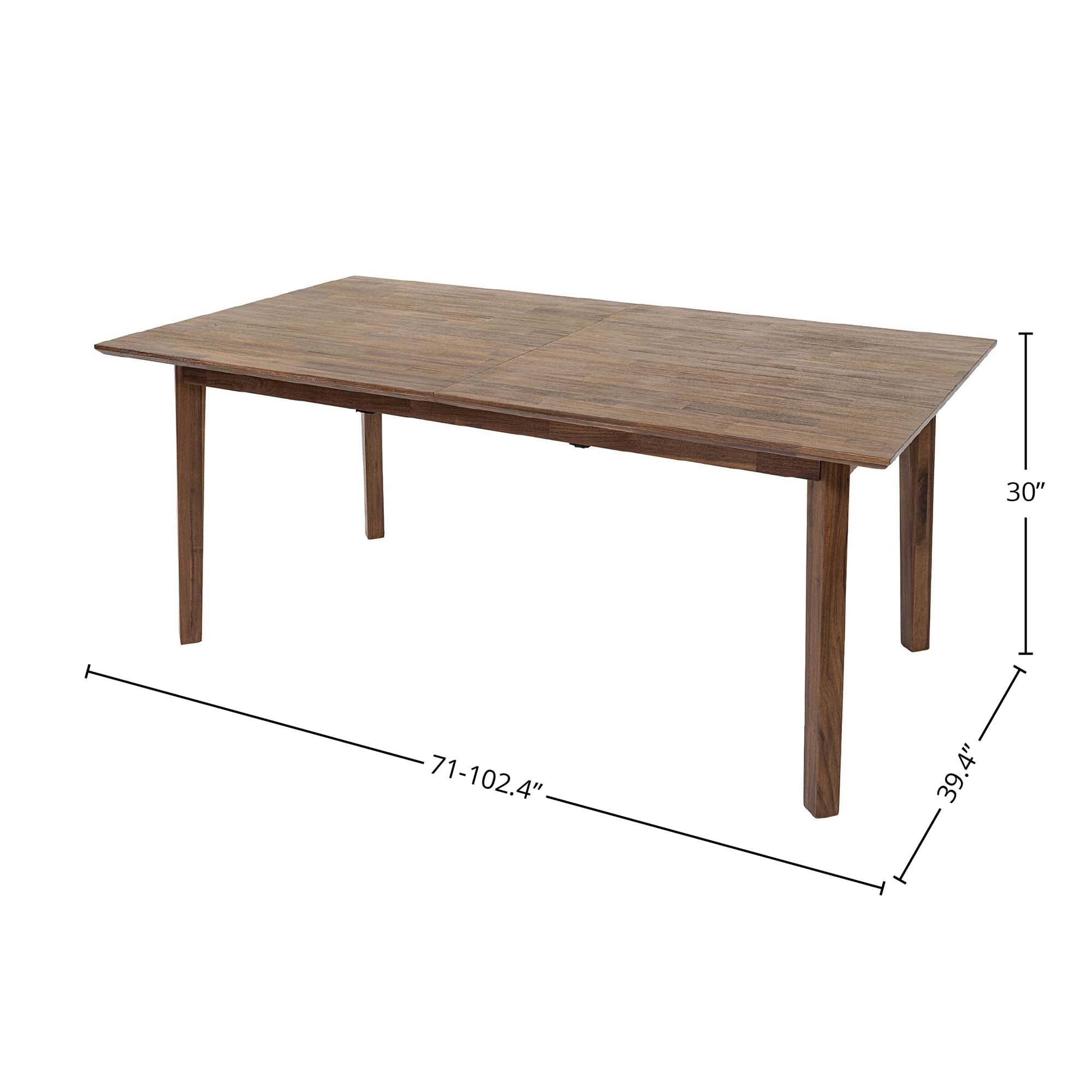 Gia Extension Dining Table 71/102" - Warm Pecan - Image 3