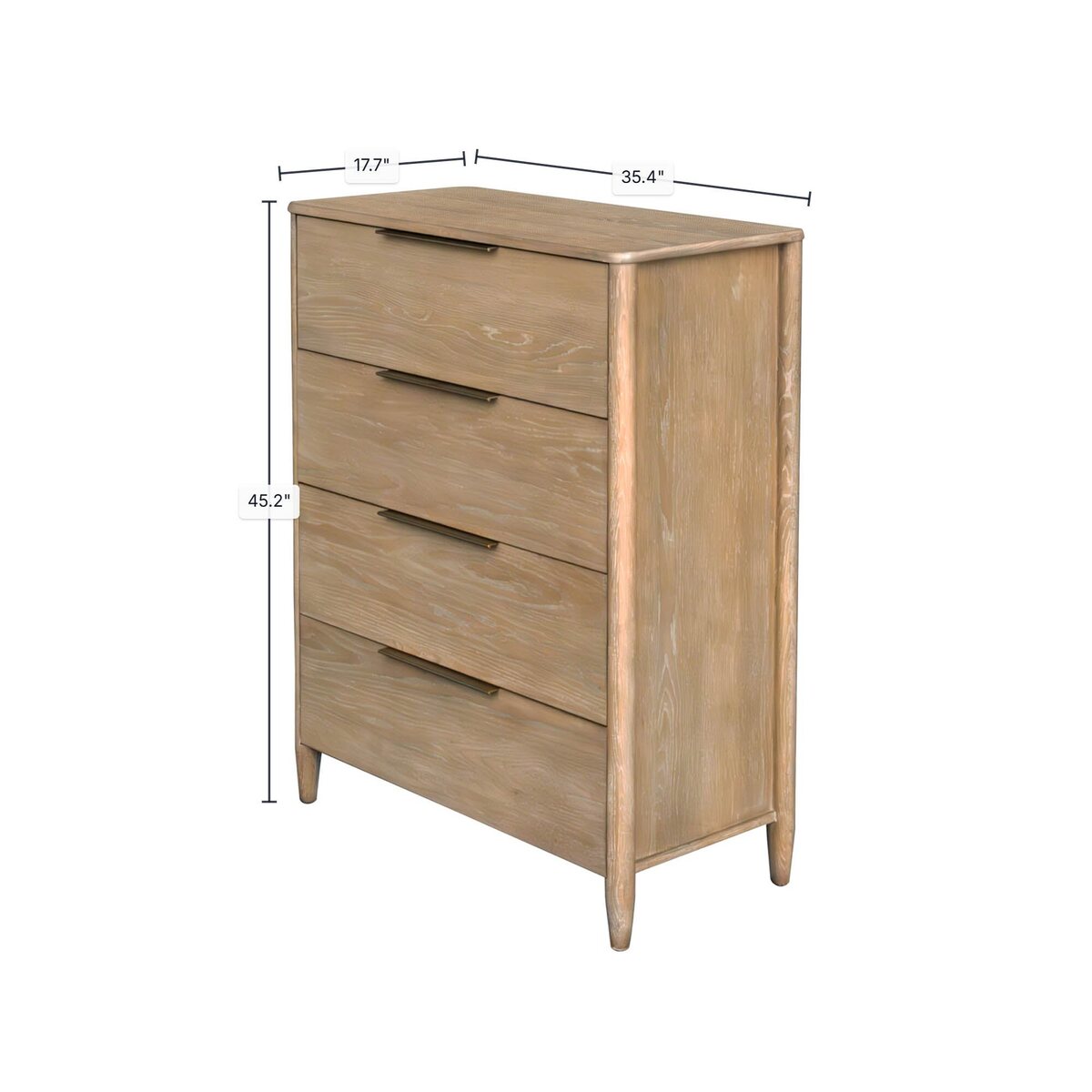 Kamelia 4 Drawer Chest - Sand - Image 3