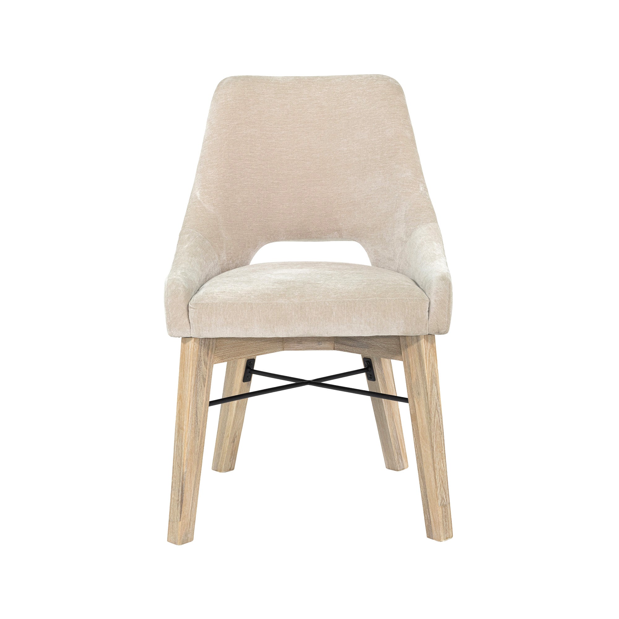 Gia Curved Dining Chair - Sand/Light Driftwood - Image 4