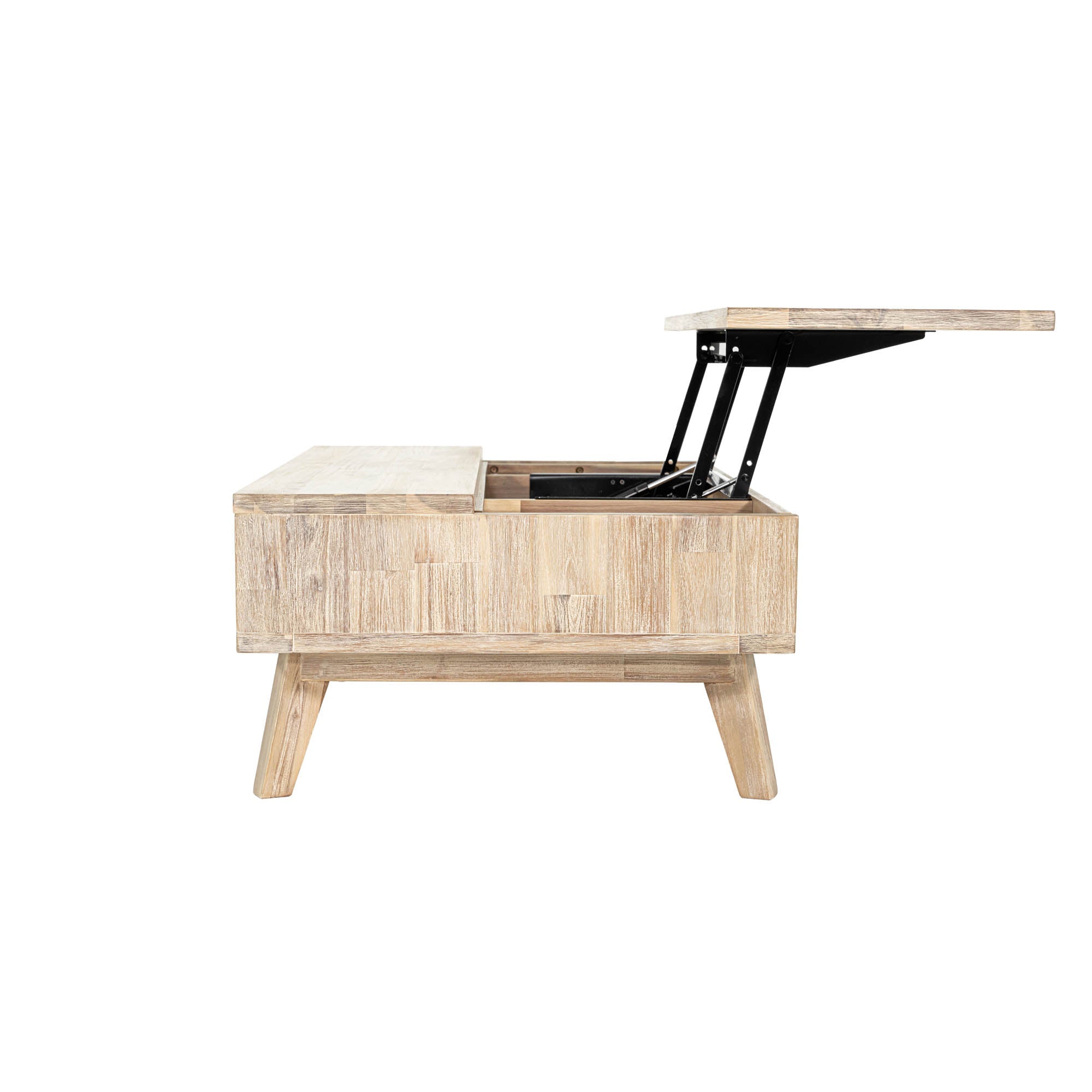 Gia Coffee Table w/ Lift Top - Light Driftwood - Image 9