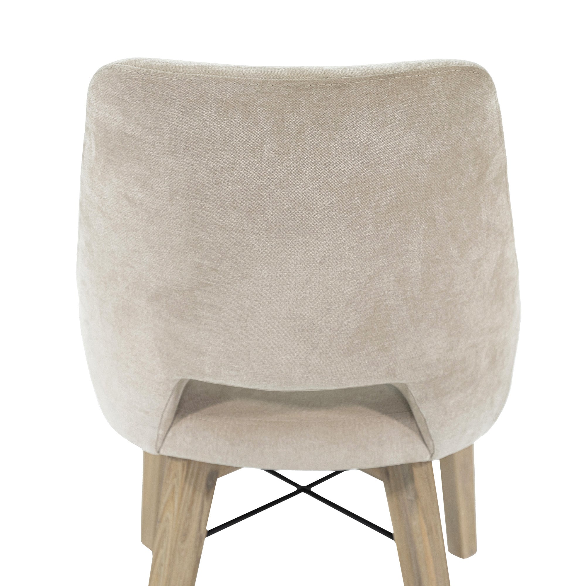 Gia Curved Dining Chair - Sand/Light Driftwood - Image 10