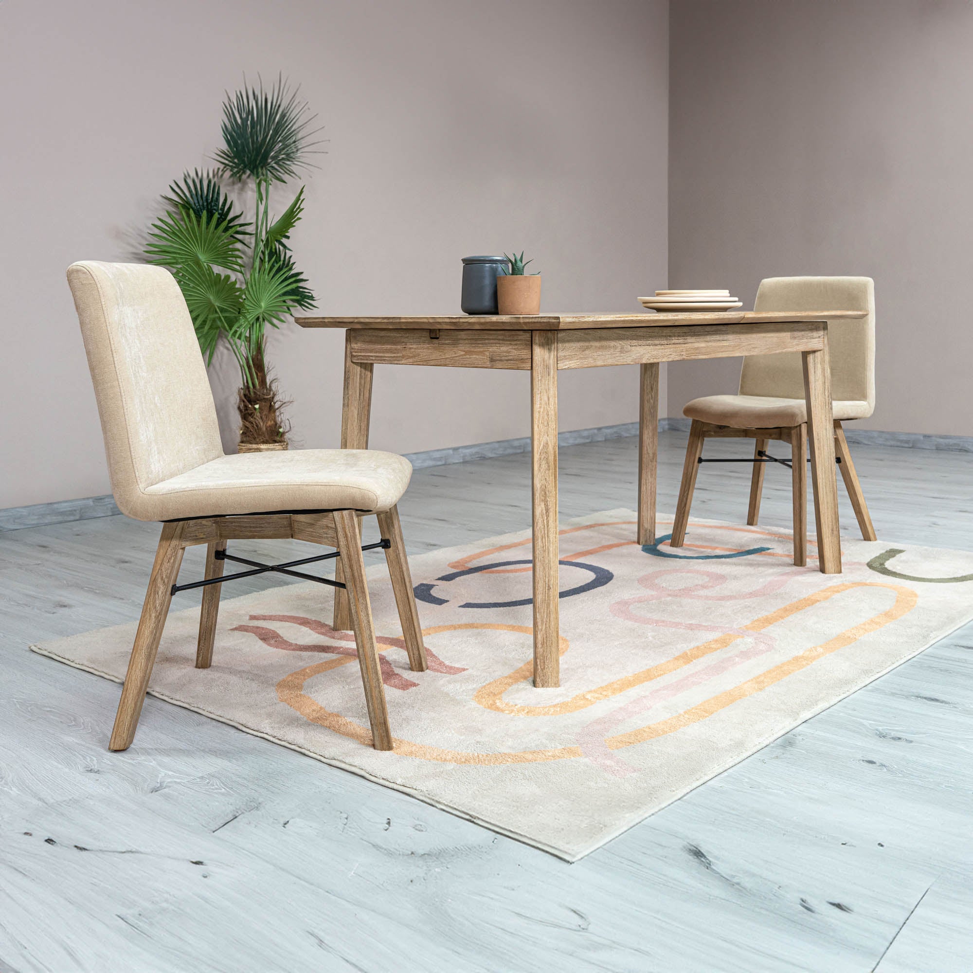 Gia Small Extension Dining Table w/ Butterfly System 55/71" - Light Driftwood - Image 13