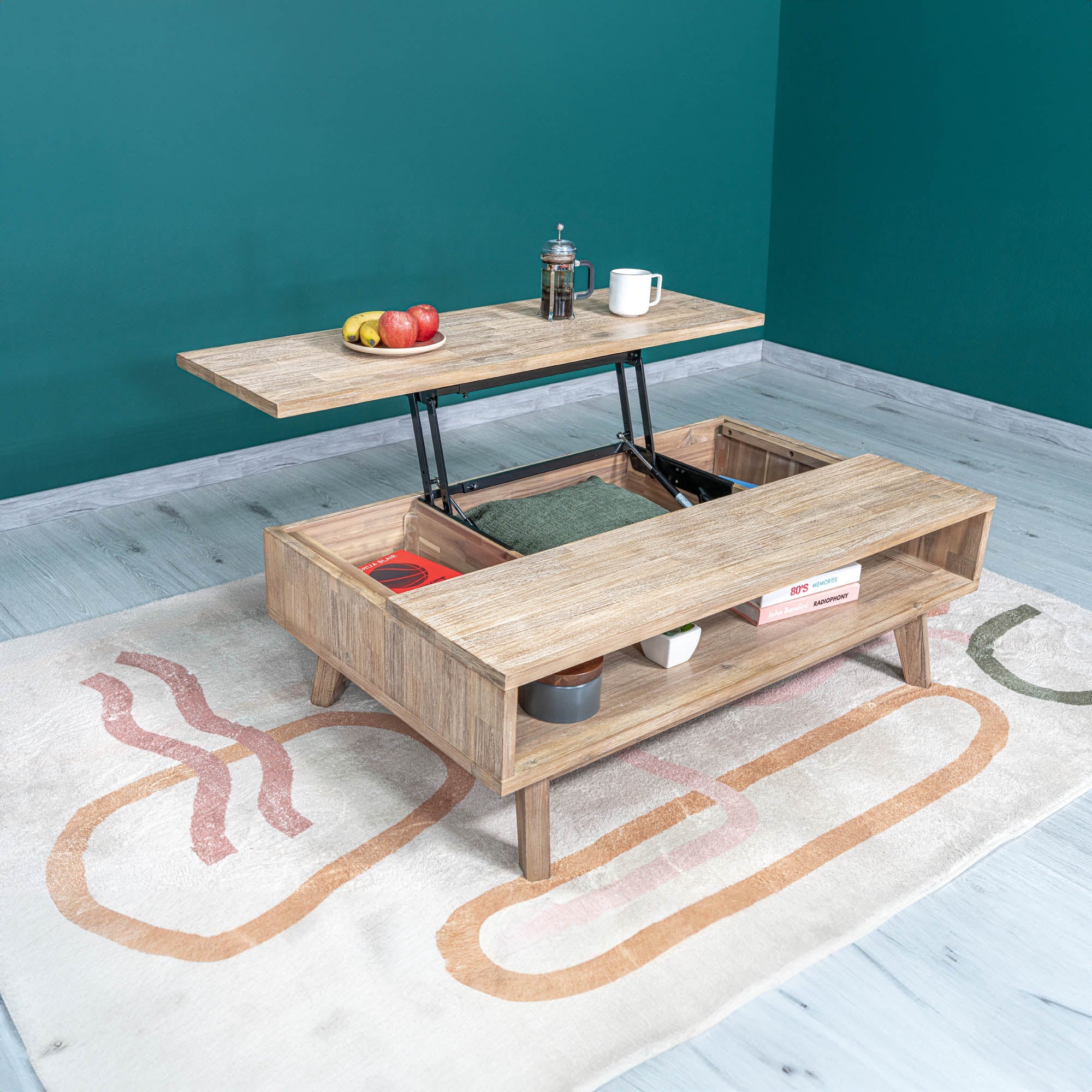 Gia Coffee Table w/ Lift Top - Light Driftwood - Image 18