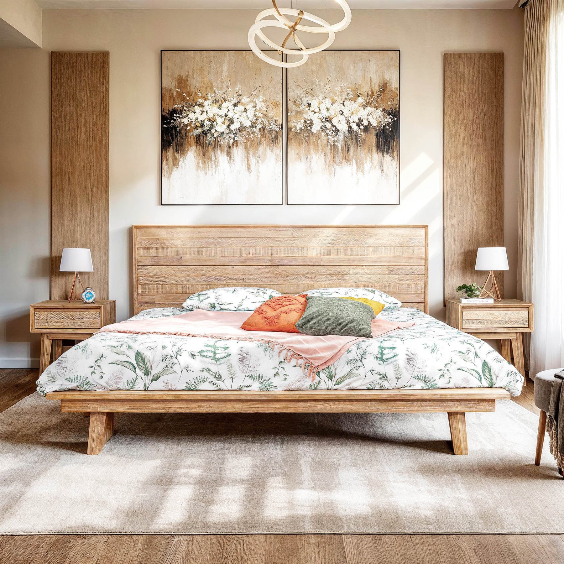 Gia King Bed - Light Driftwood - Image 2