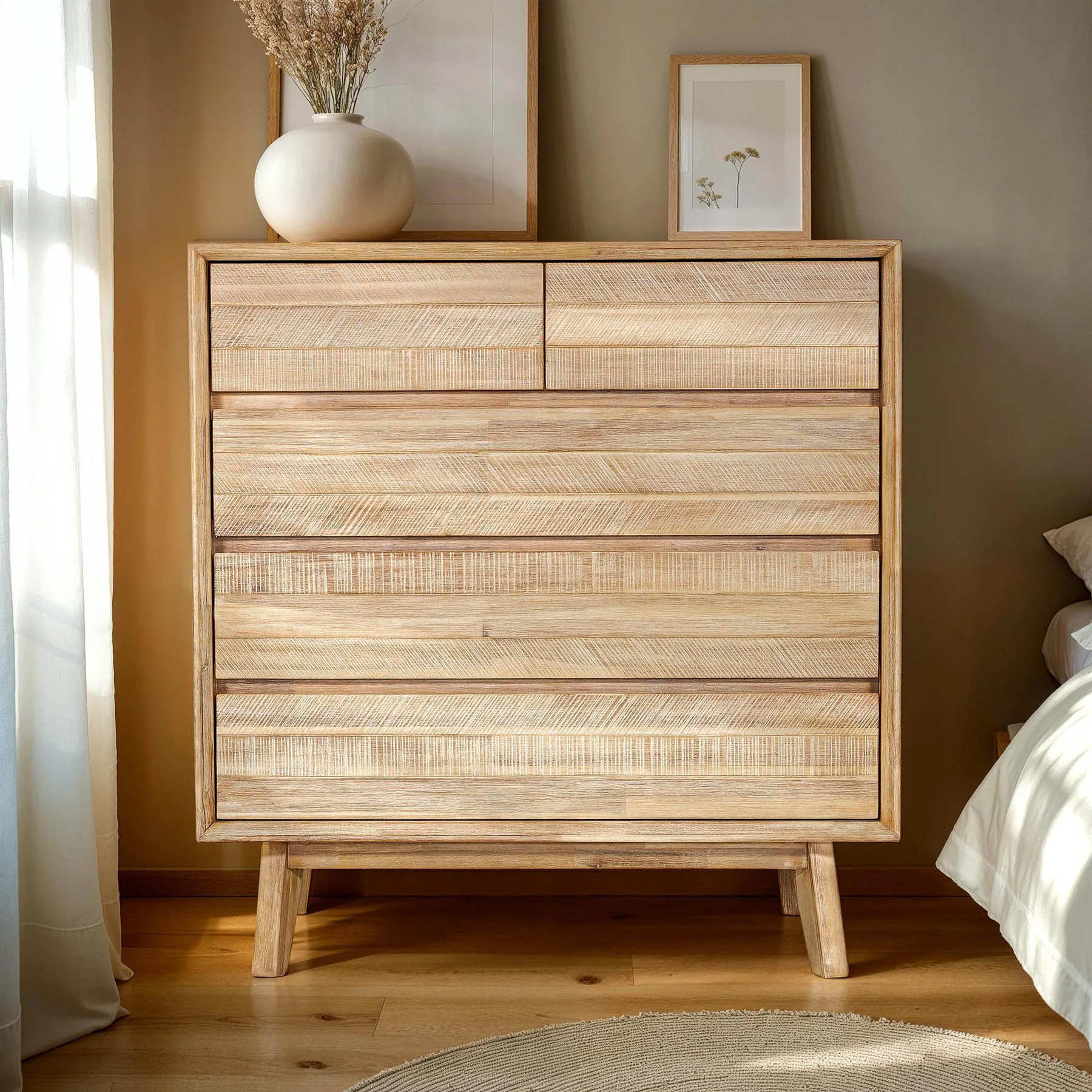 Gia 5 Drawer Chest - Light Driftwood - Image 2