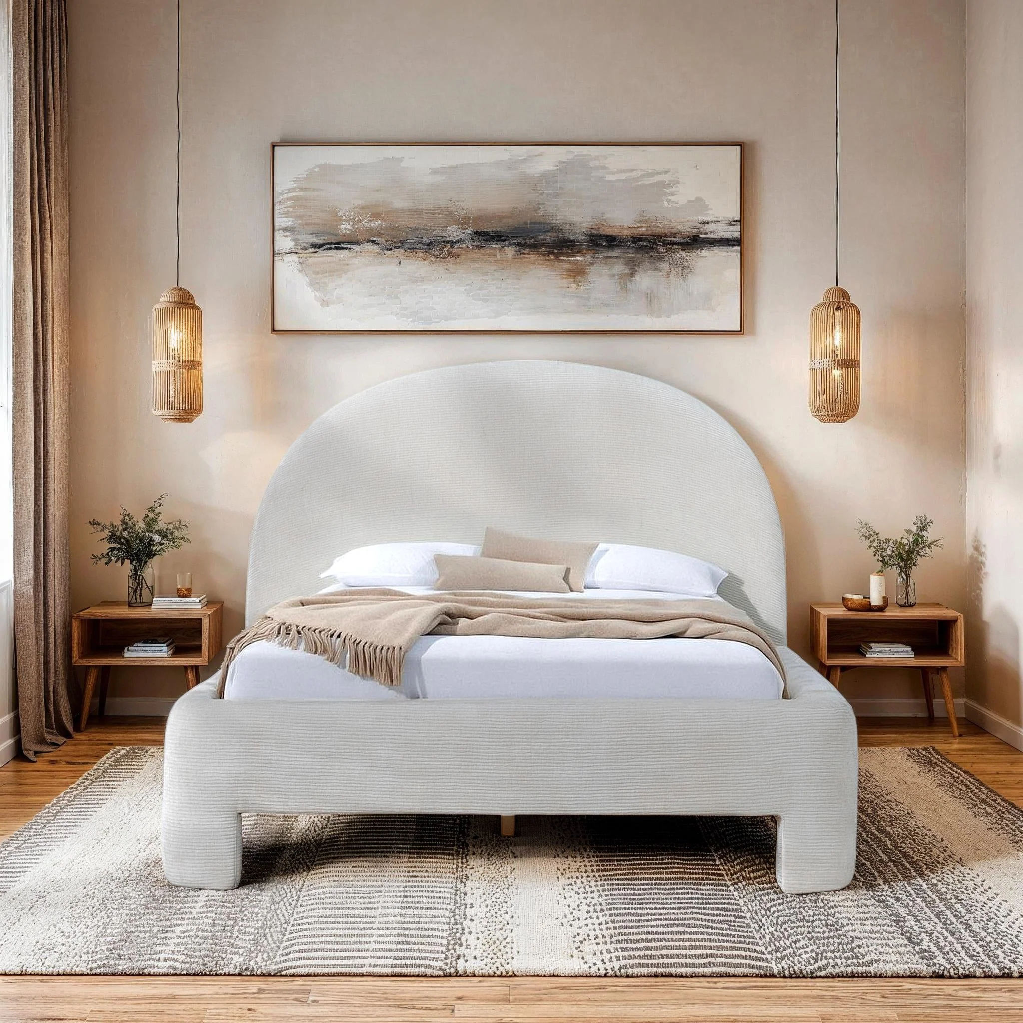 Nina King Bed - Ecru - Image 2
