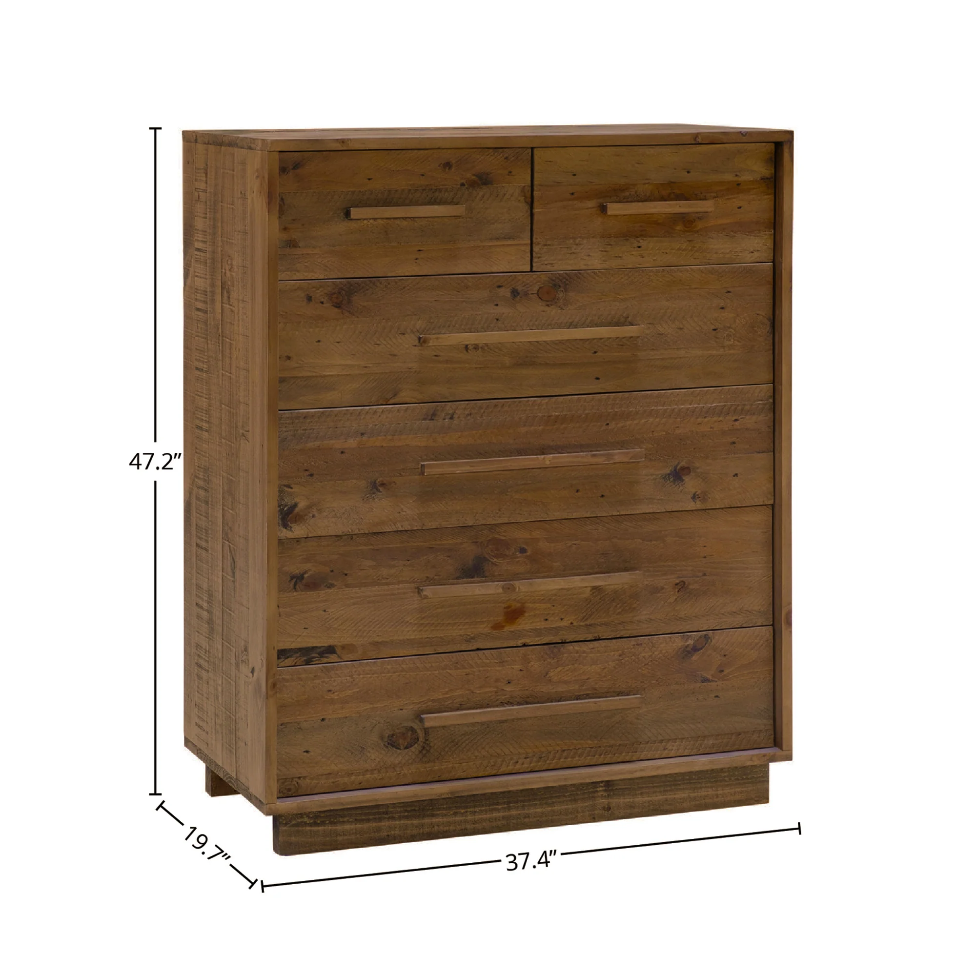 Nevada 6 Drawer Chest - Dark Driftwood - Image 3
