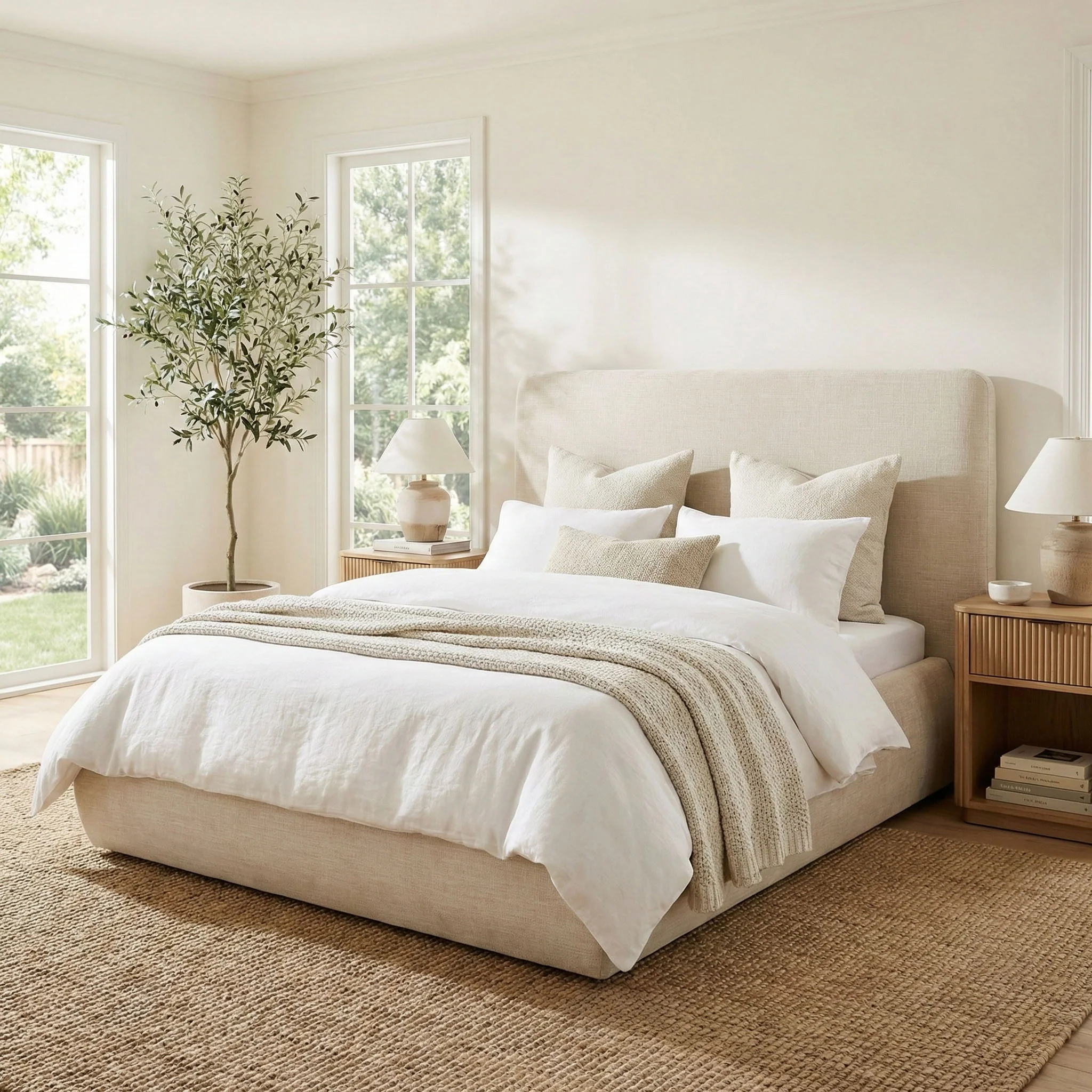 Oceana Queen Bed - Taupe - Image 2