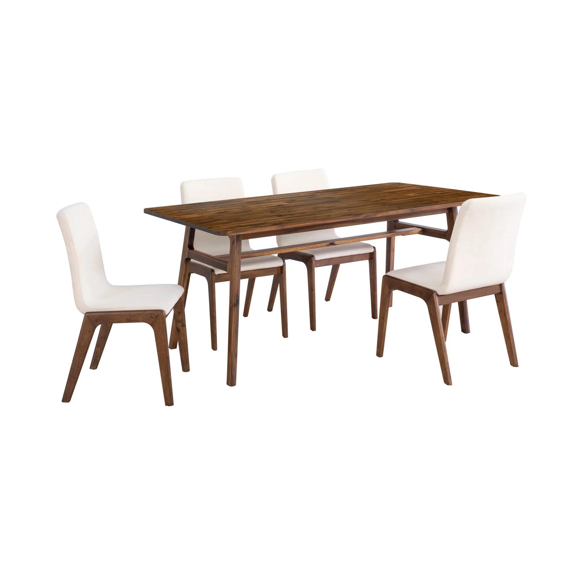 Remix Dining Table Set w/ Cream Chairs - Image 2