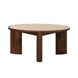 Remix Round Coffee Table - Travertine